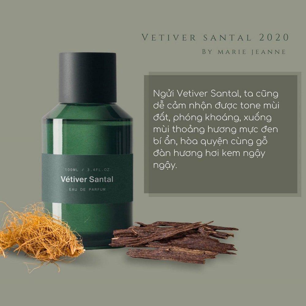 Mùi hương Nước Hoa Nam Marie Jeanne Vetiver Santal